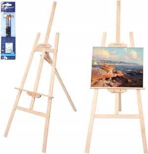 Drewniana sztaluga o wysokości 150 cm PLENEROWA
