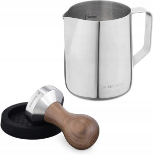 Zestaw Do Kawy Tamper Ubijak + Dzbanek Na Mleko