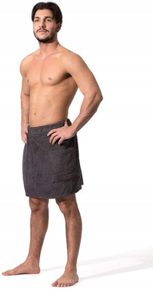 ZOLLNER Kilt / Ręcznik do sauny męski L/XL SZARY