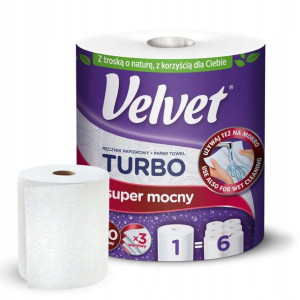 Ręcznik Papierowy Velvet Turbo Super Mocny