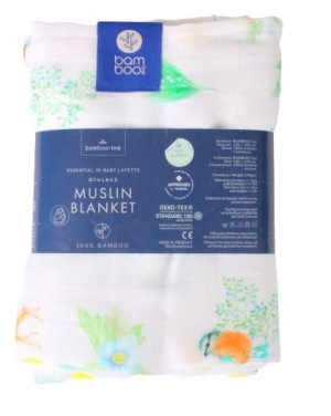 Pieluszka bambusowa 120x120 Lato w lesie Texpol