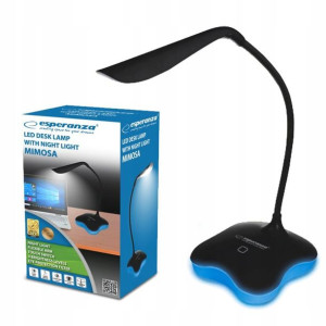 Lampa biurkowa LED czarna Esperanza 3W + kabel USB