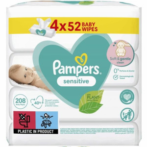 Chusteczki nawilżane Pampers Sensitive 4 x 52 szt.