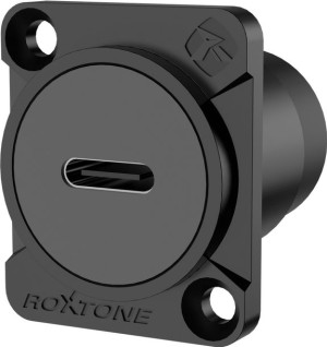 Gniazdo typu USB C czarne Roxtone RAUCD-B