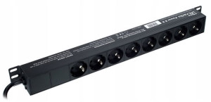 Listwa zasilająca 8 gniazd 19 Rack 1U