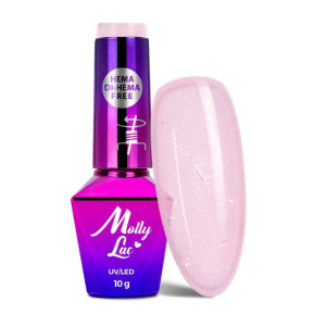 Lakier hybrydowy MollyLac Sparkling French Shining princess Hema/di-Hema fr