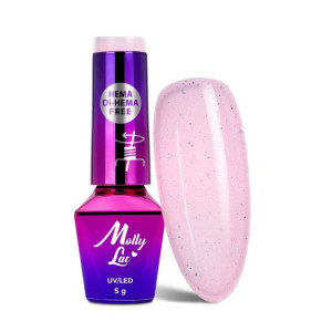 Lakier hybrydowy MollyLac Sparkling French Glowing empire Hema/di-Hema free