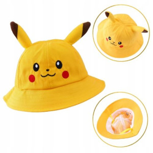 Kapelusz żółty PIKACHU BUCKET 55-58 CZAPKA LATO