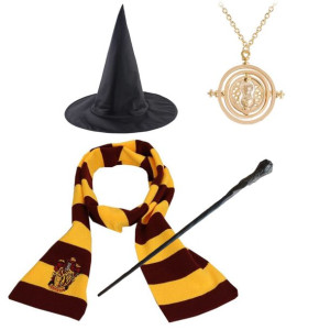 Harry Potter Gryffindor Ron Weasley Szal Różdżka Naszyjnik Zmieniacz Czasu