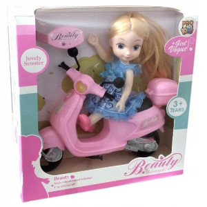 Lalka laleczka na skuterze Beauty Motorcycle