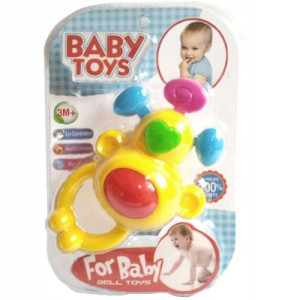 Grzechotka dziecięca plastikowa Baby Toys 3m+