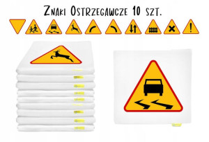 Poduszki kwadratowe Znaki OSTRZEGAWCZE 10szt.