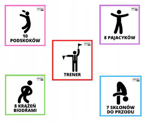Plansze Animacyjne Ćwiczenia Rozgrzewka 12szt.