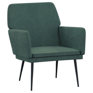 Fotel, ciemnozielony, 62x79x79 cm, obity aksamitem