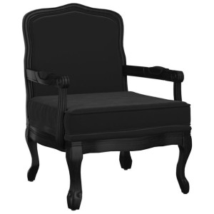 Fotel, czarny, 64x64x90 cm, obity aksamitem