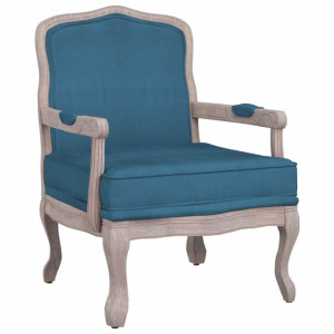 Fotel, niebieski, 64x64x90 cm, obity aksamitem