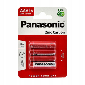 Baterie Panasonic R3 1,5v Aaa Małe Paluszki 4 Szt