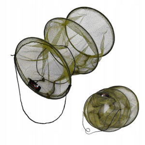 SIATKA na ryby wędkarska 3 obręcze 35 cm x 60 cm