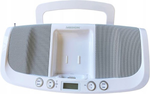 Stylowe Radio Fm Md82041 10w Rms Aux Białe