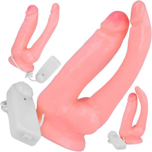 Podwójny Penis Wibrator Na Dwa Baty Od Razu