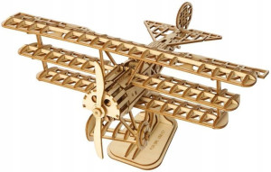 Robotime Drewniane Puzzle 3d Samolot Diy