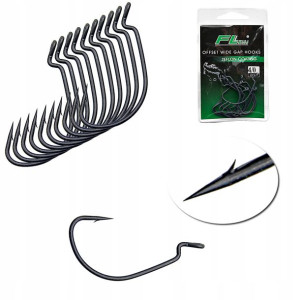 Haczyk Haczyki Offset Wide GAP nr4/0 -10szt TEFLON