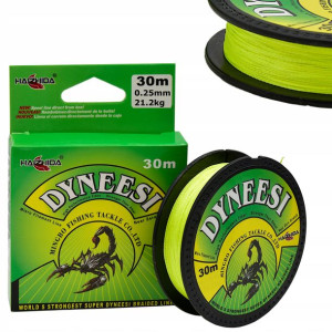 Dyneesi Plecionka na Przypon 0,25 mm ŻÓŁTA 30 m