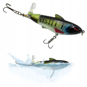 WOBLER na Szczupaka obrotowy ogon 9 cm 17 g oko 3D