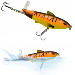 WOBLER na Szczupaka obrotowy ogon 9 cm 17 g oko 3D