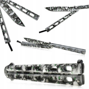 Kandar nóż Motylkowy Balisong Butterfly Zdobiony