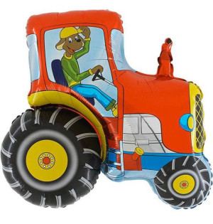 Balon Foliowy - Traktor Czerwony, Grabo