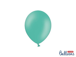 Balony Strong małe, Pastelowe Aquamarine Zielone 12cm, 100 szt.