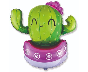 Balon foliowy FX uśmiechnięty Kaktus, róż, 62cm