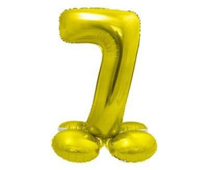 Balon foliowy, stojąca cyfra 7, złota, 72cm