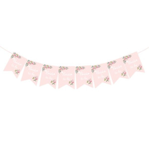 Baner Wieczór Panieński Bride to Be, kwiaty 250 cm