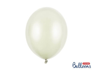 Balony Strong, Metaliczne Jasno kremowe 30cm, 10 szt.