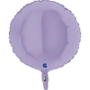 Balon Foliowy - Okrągły fioletowy matowy, liliowy 46 cm, Grabo