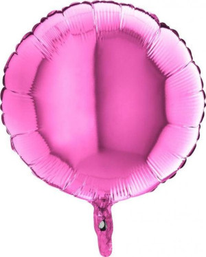Balon Foliowy - Okrągły Fuksjowy róż, różowy 46 cm, Grabo