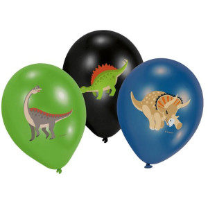 Balony Happy Dinozaur, Dinozaury 28cm, 6 szt.