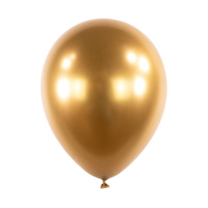 Balony lateksowe Decorator Satin Luxe Chrome Złote 28cm, 50 szt.