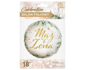 Balon foliowy okrągły Mąż i Żona, 36cm