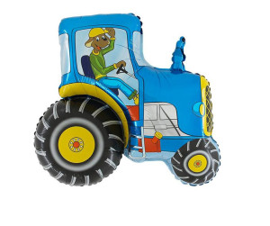 Balon Foliowy - Traktor Niebieski, Grabo
