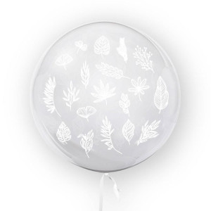 Balon przezroczysty Liście, 45cm