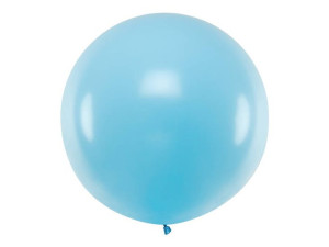 Balon Gigant 1m, okrągły, Pastel Light Blue jasno niebieski