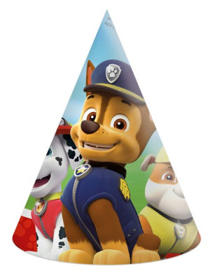 Czapeczki papierowe Psi Patrol 6 sztuk