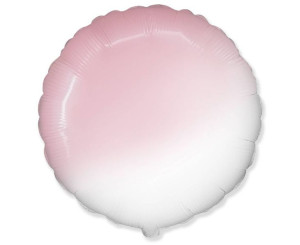 Balon Foliowy okrągły ombre różowe, 46 cm