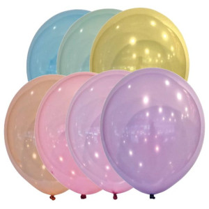 Balony lateksowe Decorator Droplets Kryształowe mix kolorów, 28cm, 50 szt.