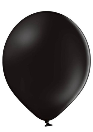 Balony B105 pastelowe Black Czarne 30cm, 100 sztuk