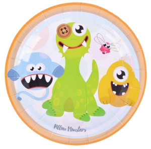 Talerze papierowe Pillow Monsters 8 szt. 18cm