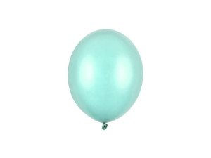 Balony Strong małe, Metaliczne miętowe 12cm, 100 szt.